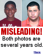 When he was shot, Trayvon Martin was not the baby-faced boy in the photo, and the mugshot of George is from a criminal charge 7 years ago, later dropped.